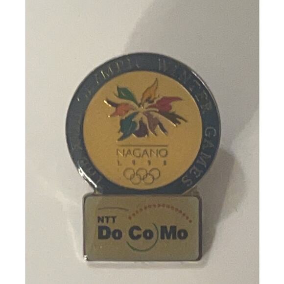 1998 Nagano Winter Winter Olympics Pin Badge Set - Docomo, Novelty, Vintage - Picture 3 of 14